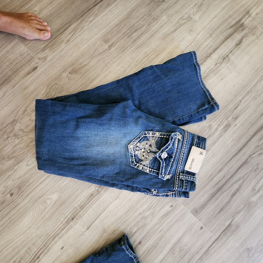 Grace Women's Boot Cut Blue Jeans